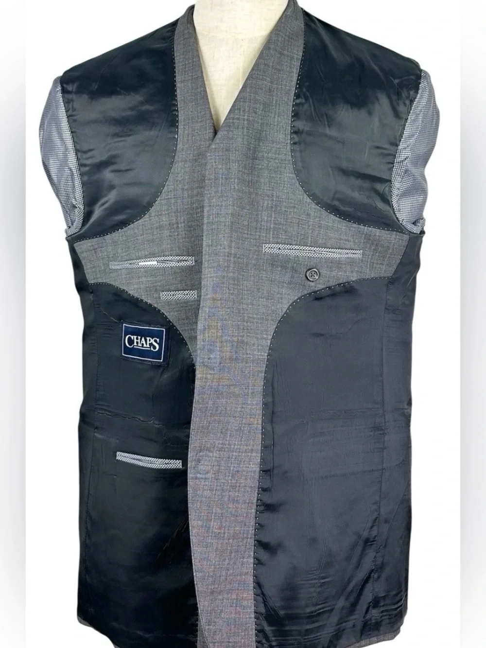 Chaps Two-Piece Suit Blazer 44L Pants 42x30